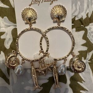 Lilly Pulitzer Summer Serenade Charm Hoop Earrings